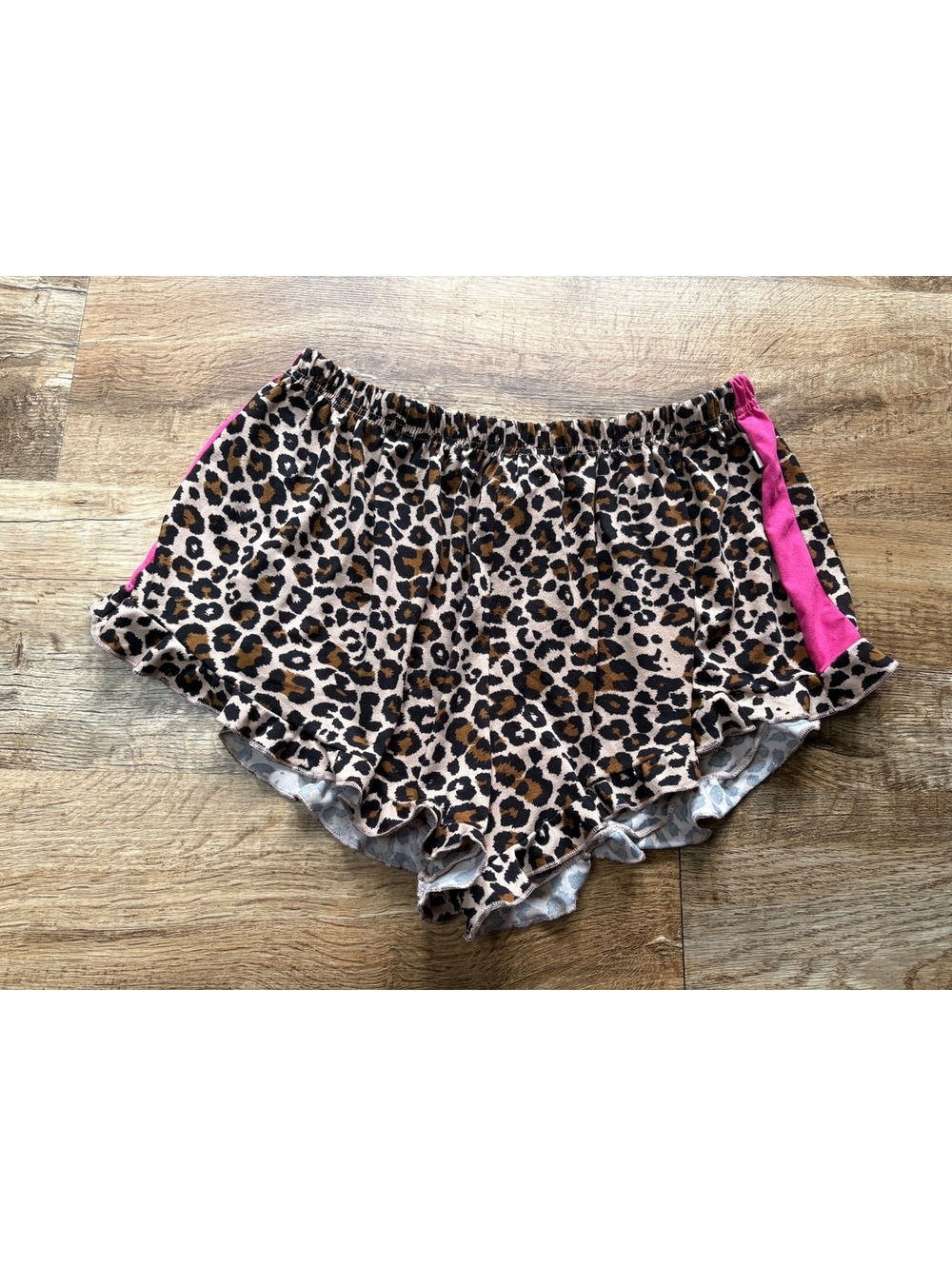 French Laundry Women's Leopard Print Lounge Shorts 1X